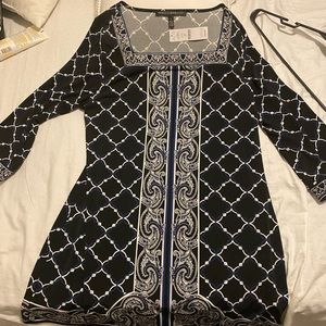 White House black market print tunic